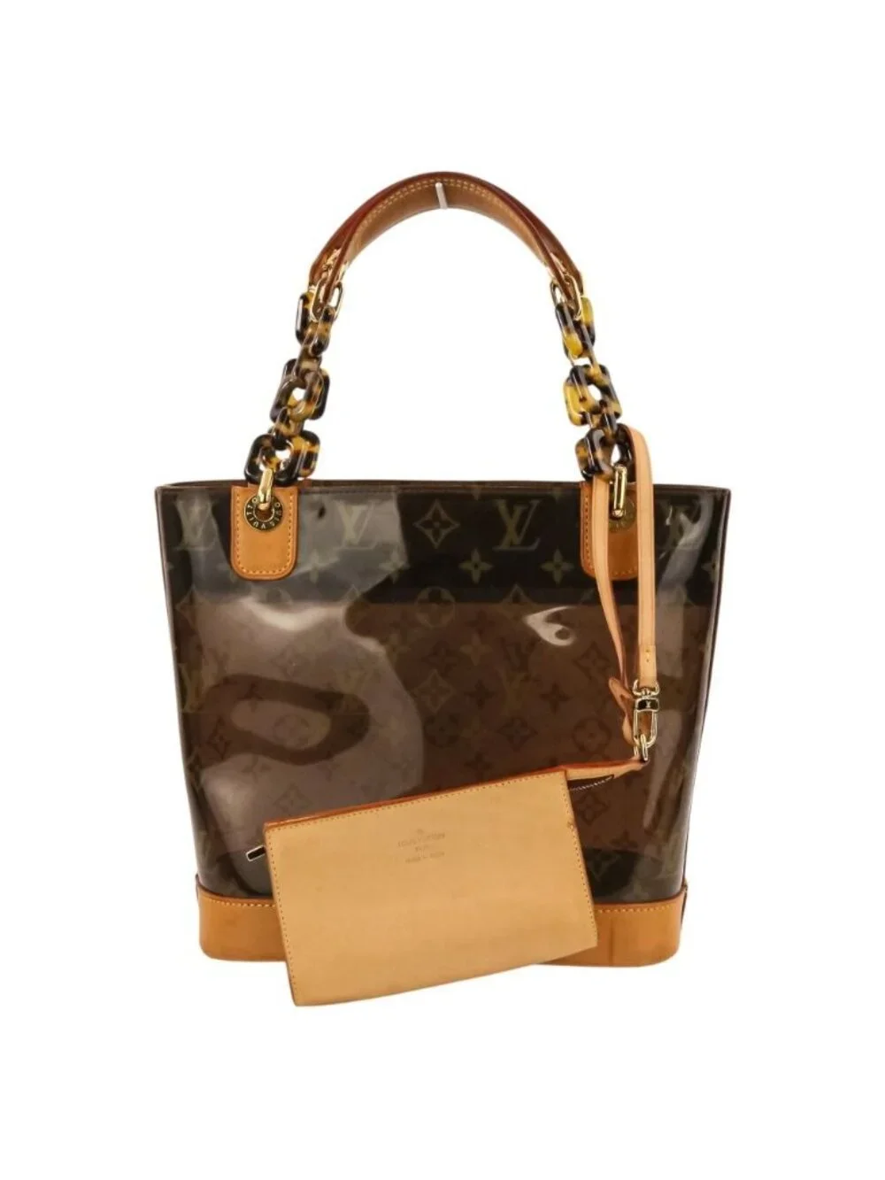 Louis Vuitton Cover Amble PM Vinyl Monogram Tote Brown